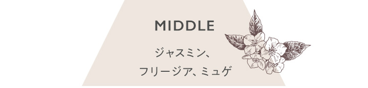 MIDDLE ジャスミン、フリージア、ミュゲ