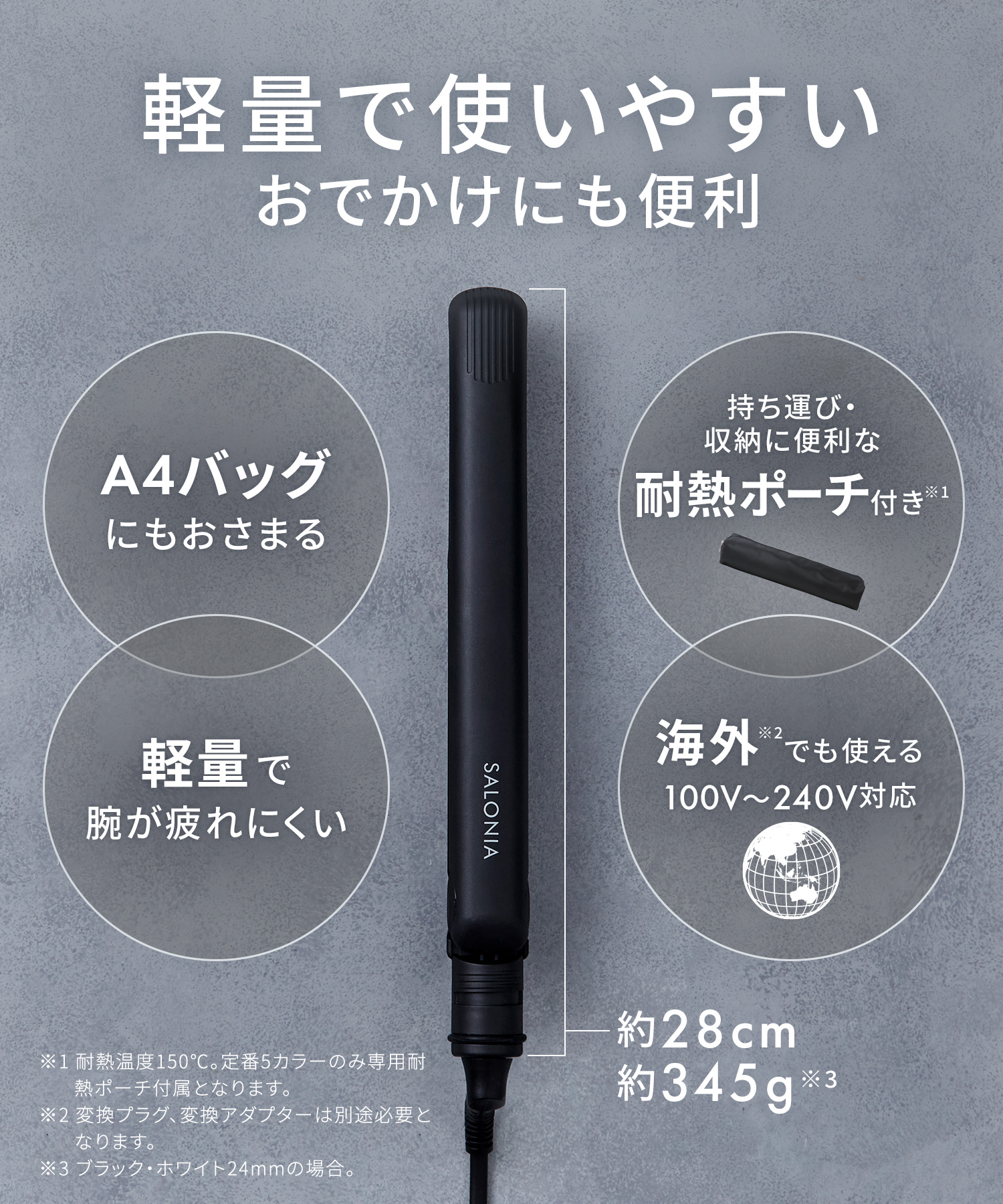 送料無料】 SALONIA(サロニア) ストレートヘアアイロン