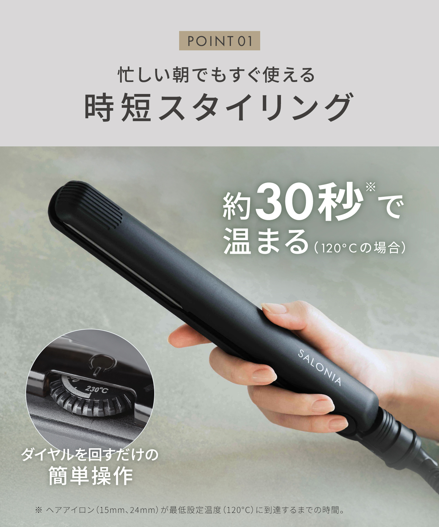 送料無料】 SALONIA(サロニア) ストレートヘアアイロン