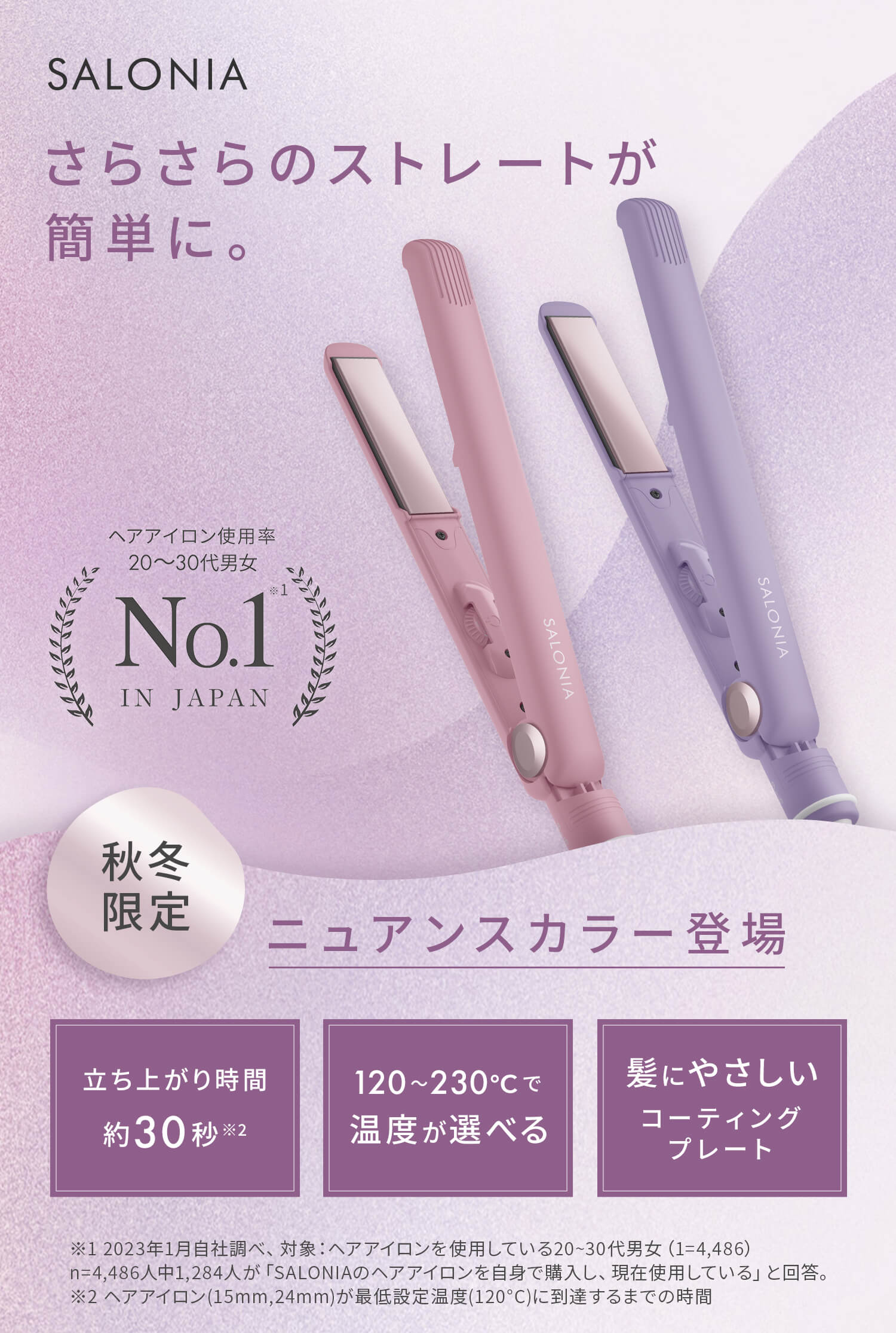 送料無料】 SALONIA(サロニア) ストレートヘアアイロン