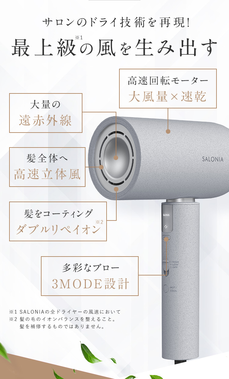 サロンのドライ技術を再現！最上級の風を生み出す