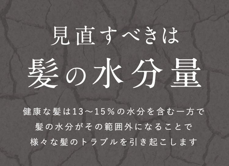 見直すべきは髪の水分量