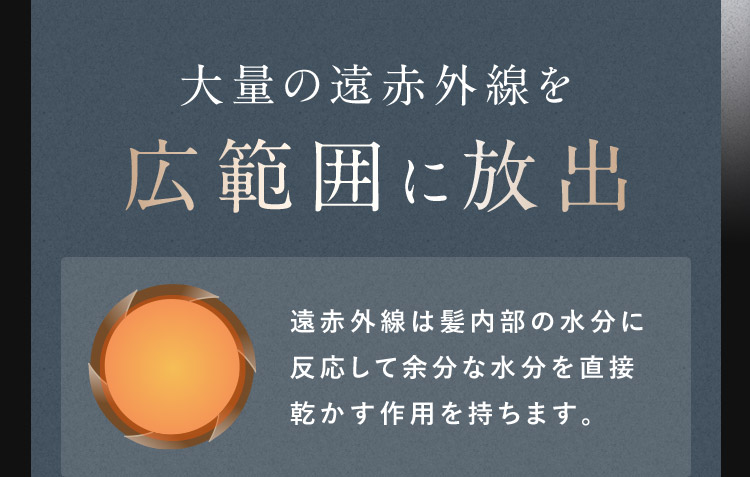 大量の遠赤外線を広範囲に放出
