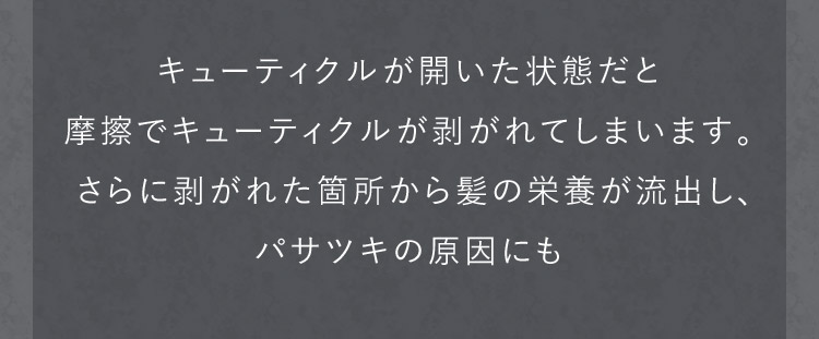 パサツキの原因にも