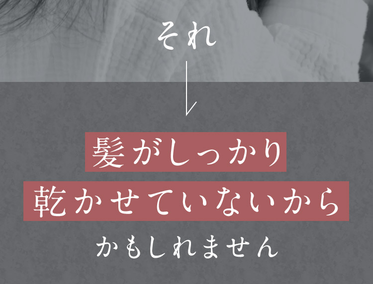髪がしっかり乾かせていないからかもしれません