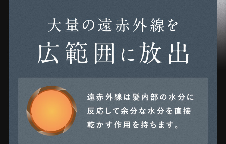 大量の遠赤外線を広範囲に放出