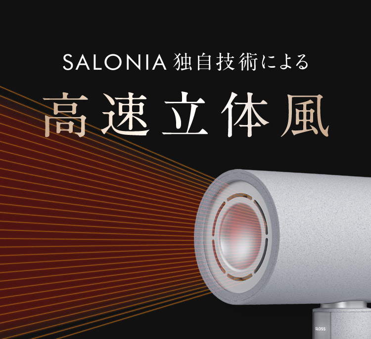 SALONIA独自ぎゆつによる高速立体風