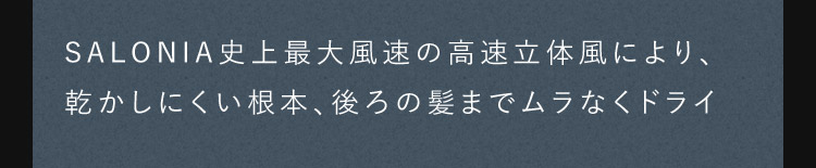 乾かしにくい根本、後ろの髪までムラなくドライ