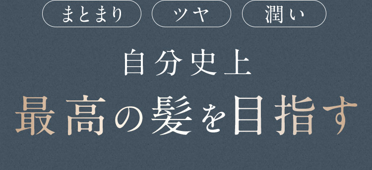 自分史上最高の髪を目指す