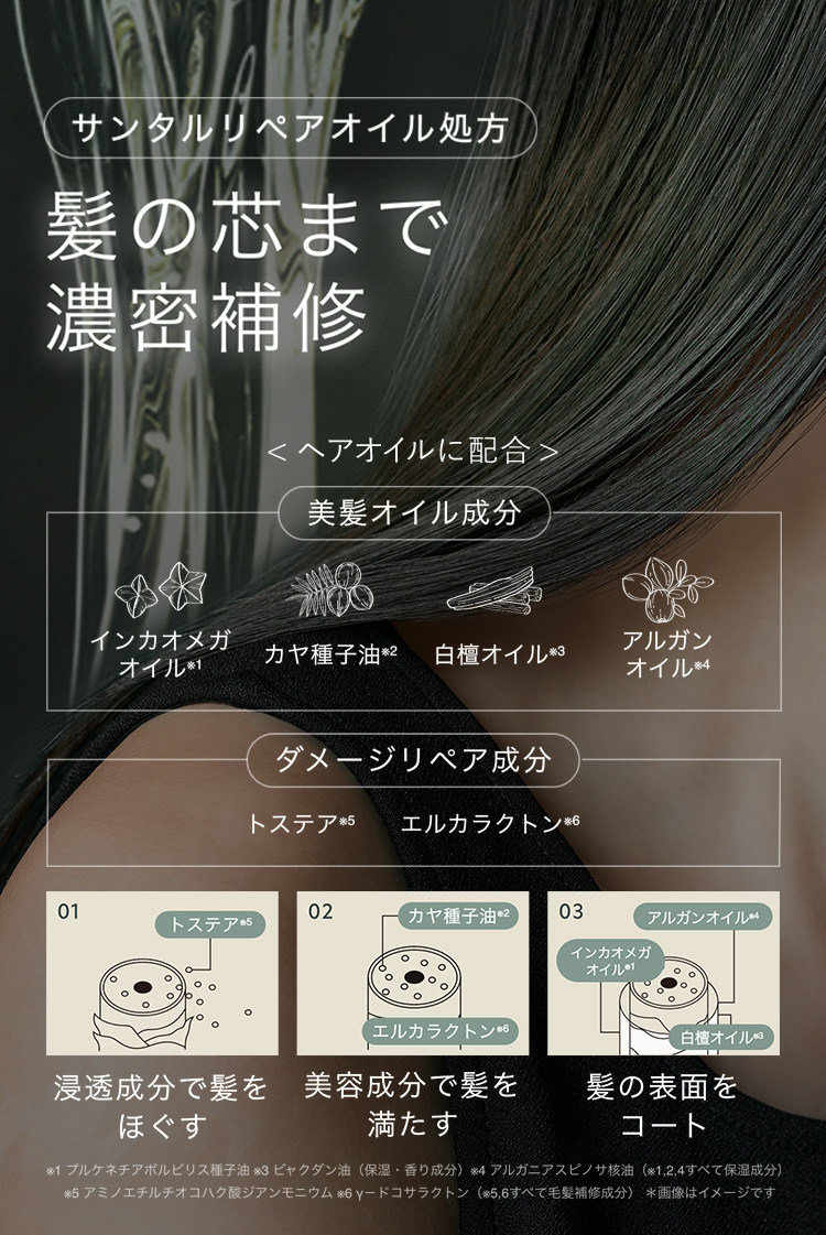 髪の芯まで濃密補修