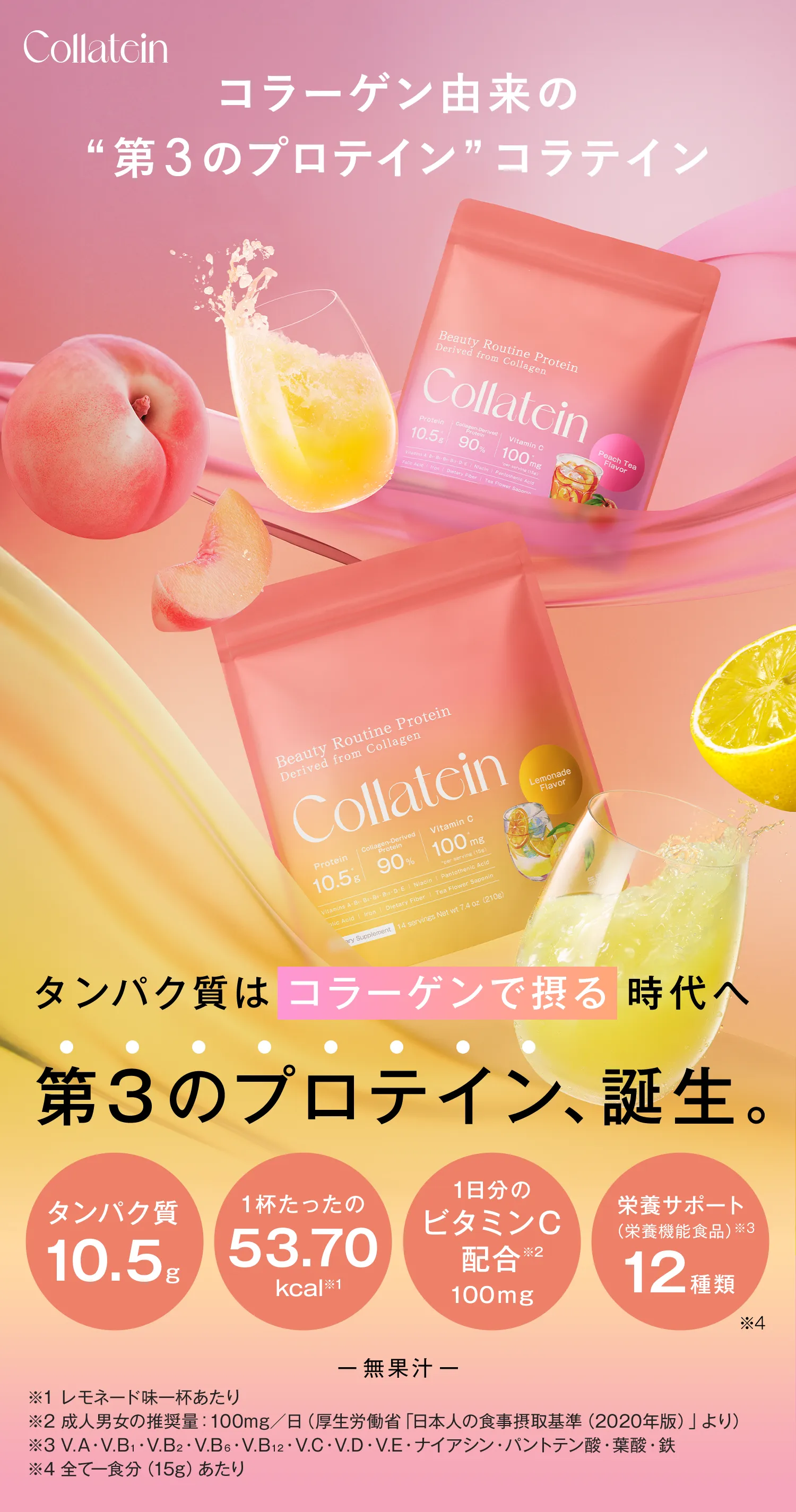 コラーゲン由来の第三のプロテイン。Collatein（コラテイン）