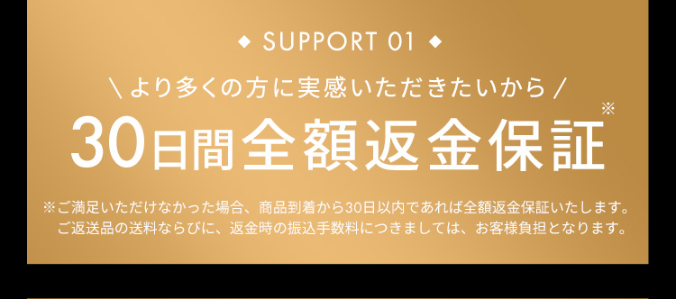 SUPPORT01 30日間全額返金保証