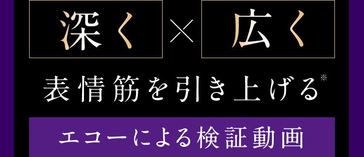 深く広く表情筋を引き上げる エコーによる検証動画