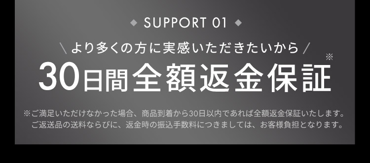 SUPPORT01 30日間全額返金保証