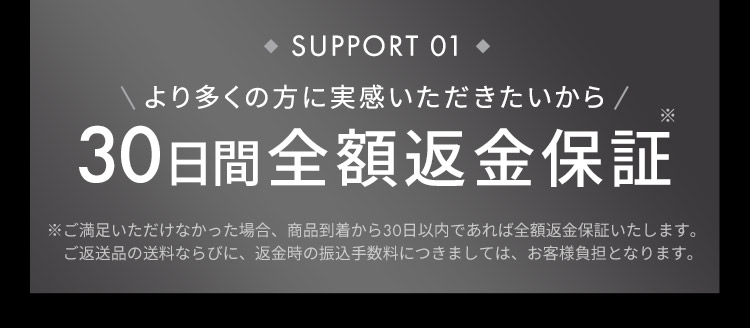 SUPPORT01 30日間全額返金保証