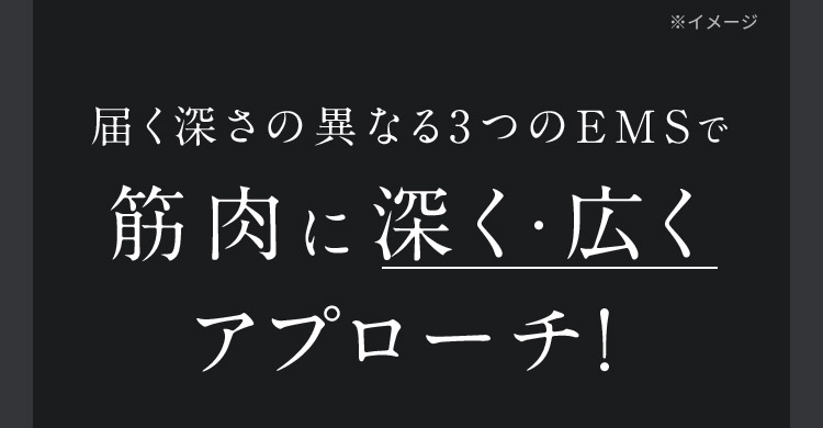 筋肉に深く・広くアプローチ