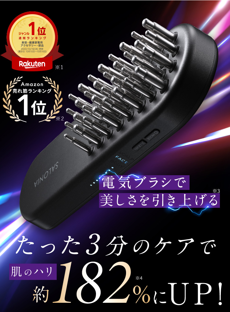 電気ブラシで美しさを引き上げる たった3分のケアで肌のハリ約182％にUP！