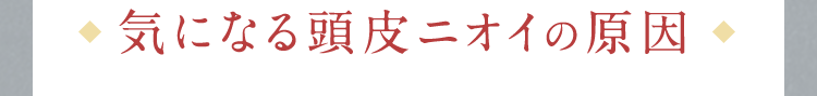 気になる頭皮ニオイの原因