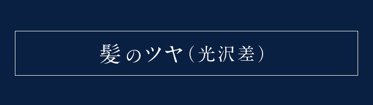 髪のツヤ(光沢差)