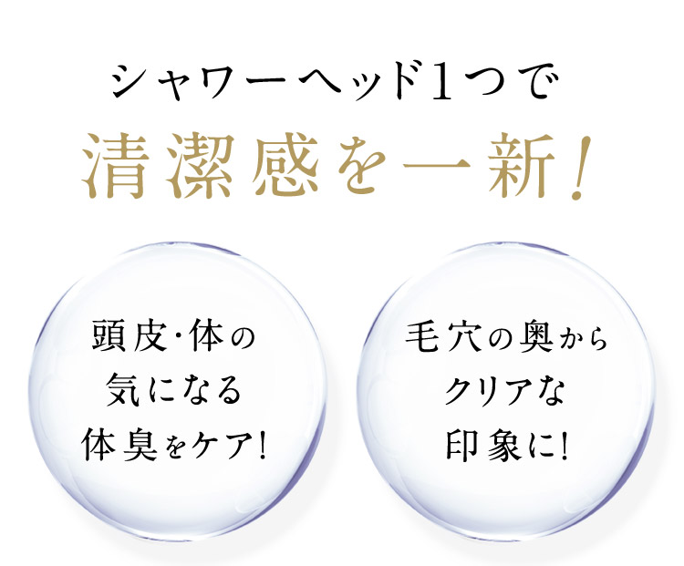 シャワーヘッド1つで清潔感を一新！