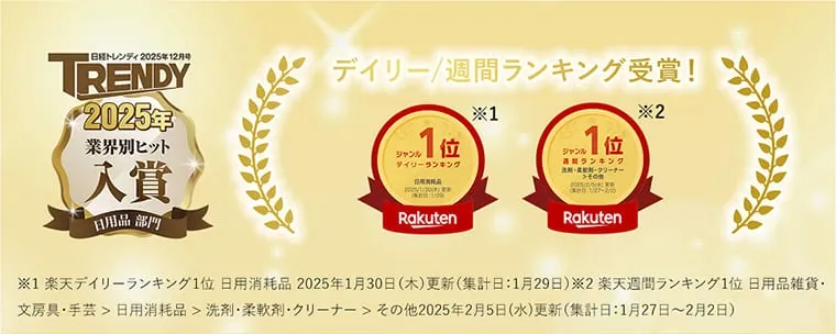 TRENDY2025業界別ヒット入賞！