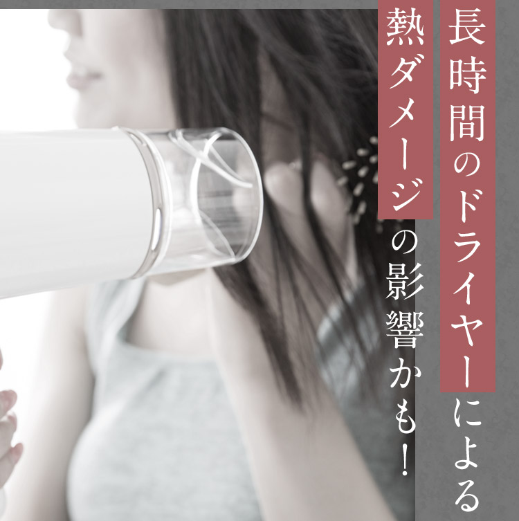 長時間のドライヤーによる熱ダメージの影響かも！