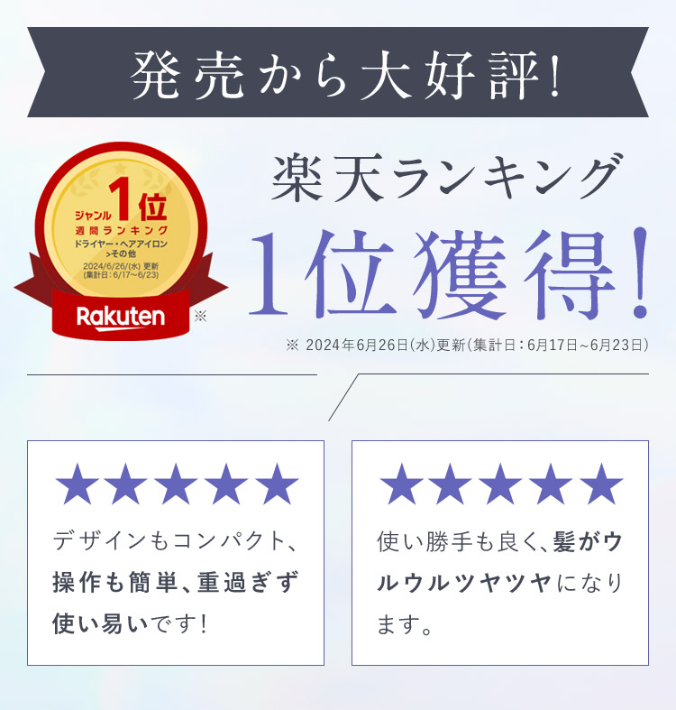 発売から大好評！楽天ランキング1位獲得！