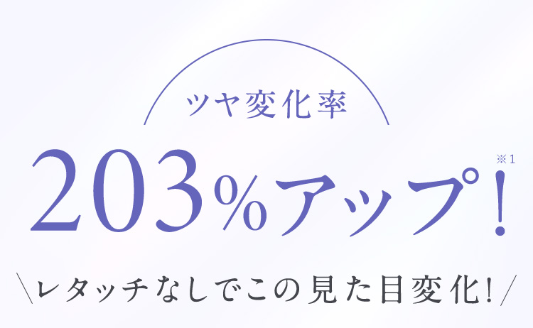 ツヤ変化率203％アップ！