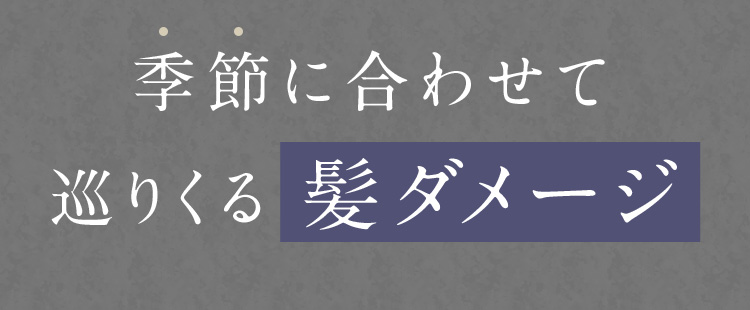 季節に合わせて巡りくる髪ダメージ