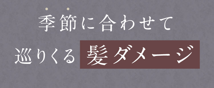季節に合わせて巡りくる髪ダメージ